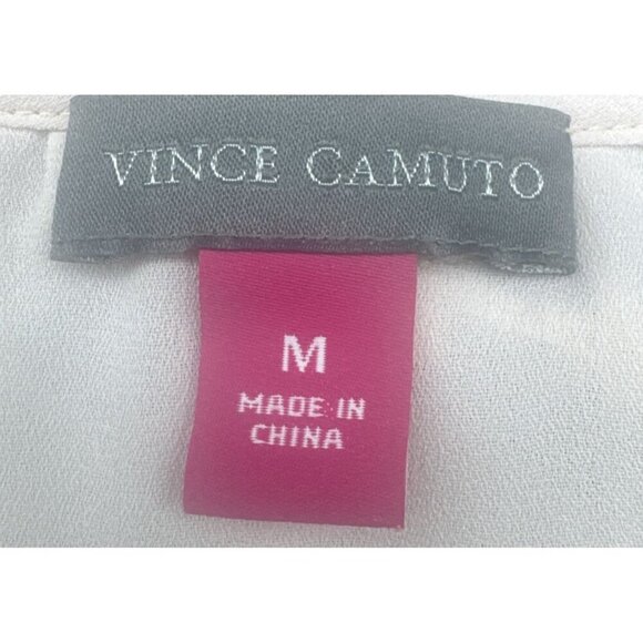 Vince Camuto Women’s Pink Sleeveless Shell w/ Lace-Style Overlay Sz M Business - Picture 7 of 9